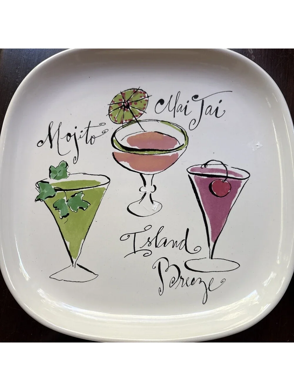 ROSANA MARTINI PLATE SET OF FOUR - ADORABLE 7.5”x 7.5”